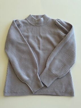 Joie Light Gray Ribbed Turtleneck Sweater